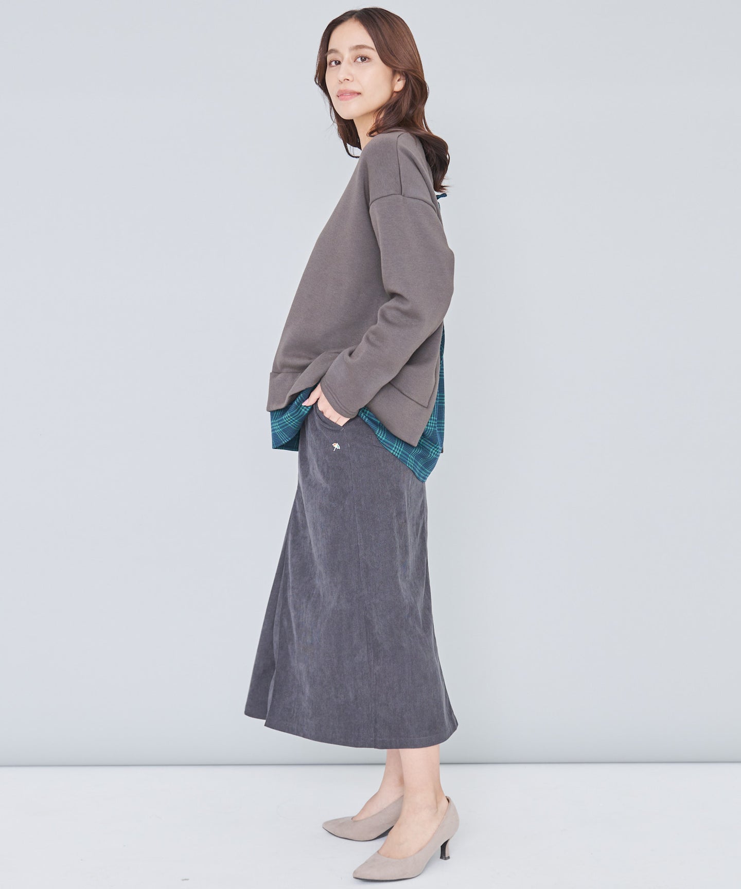 Arnold Palmer 【残り1点】バックリボン チェック ドッキングチュニック